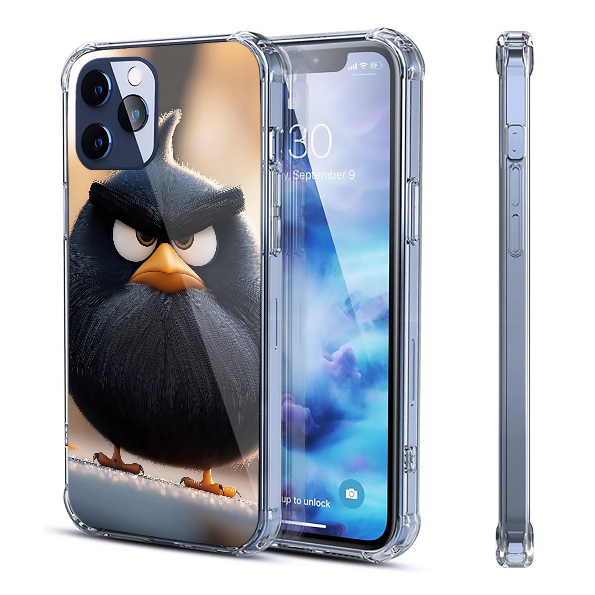 （画像用） Angry Birds アングリーバード 【iPhone 12シリーズ対応】透明スマホケース（クリアソフトケース）